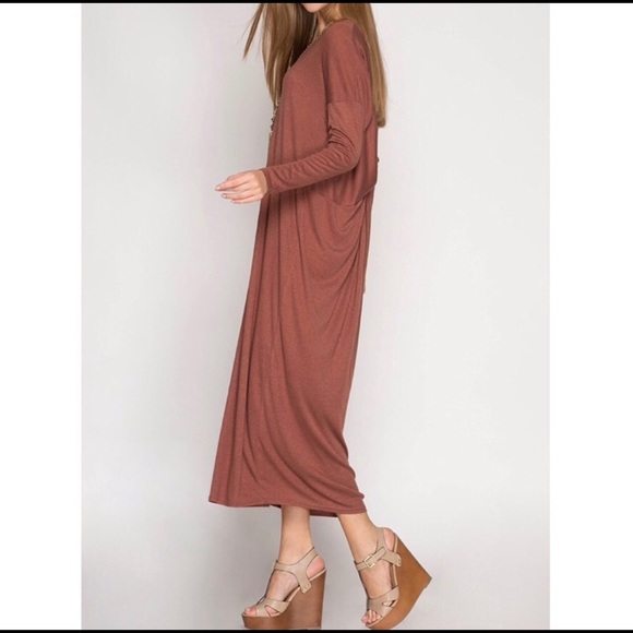 ☕️NWT! JUST IN! PUMPKIN SPICE TWIST BACK MAXI - Picture 4 of 8